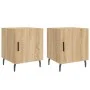 Mesitas noche 2 uds madera ingeniería roble Sonoma 40x40x50 cm de vidaXL, Mesitas de noche - Ref: Foro24-827603, Precio: 53,4...