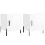 Nachttische 2 Stück glänzend weißes Holzwerkstoff 40x40x50 cm von vidaXL, Nachttische - Ref: Foro24-827585, Preis: 62,04 €, R...