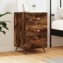 Nachttisch aus geräucherter Eiche aus Holzwerkstoff 40x40x66 cm von vidaXL, Nachttische - Ref: Foro24-827633, Preis: 49,16 €,...