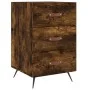 Mesita de noche madera de ingeniería roble ahumado 40x40x66 cm de vidaXL, Mesitas de noche - Ref: Foro24-827633, Precio: 48,6...