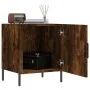 Mesita de noche madera de ingeniería roble ahumado 40x40x50 cm de vidaXL, Mesitas de noche - Ref: Foro24-827590, Precio: 32,1...
