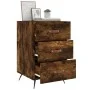 Mesita de noche madera de ingeniería roble ahumado 40x40x66 cm de vidaXL, Mesitas de noche - Ref: Foro24-827633, Precio: 48,6...