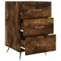 Mesita de noche madera de ingeniería roble ahumado 40x40x66 cm de vidaXL, Mesitas de noche - Ref: Foro24-827633, Precio: 48,6...