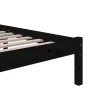 Schwarzer Massivholzbettrahmen King Size 150x200 cm von vidaXL, Betten und Lattenroste - Ref: Foro24-814893, Preis: 144,50 €,...