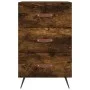 Mesita de noche madera de ingeniería roble ahumado 40x40x66 cm de vidaXL, Mesitas de noche - Ref: Foro24-827633, Precio: 48,6...