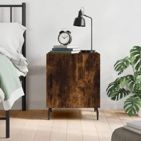 Engineered wood smoked oak bedside table 40x40x50 cm by vidaXL, Nightstands - Ref: Foro24-827606, Price: 31,36 €, Discount: %