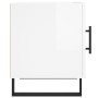 Mesita de noche madera de ingeniería blanco brillo 40x40x50 cm de vidaXL, Mesitas de noche - Ref: Foro24-827616, Precio: 49,53 €