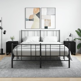 Nightstands 2 pcs engineered wood black 40x40x50 cm by vidaXL, Nightstands - Ref: Foro24-827615, Price: 83,38 €, Discount: %