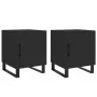 Mesitas de noche 2 uds madera de ingeniería negro 40x40x50 cm de vidaXL, Mesitas de noche - Ref: Foro24-827615, Precio: 82,35...