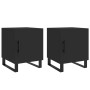 Nachttische 2 Stück Holzwerkstoff schwarz 40x40x50 cm von vidaXL, Nachttische - Ref: Foro24-827615, Preis: 83,38 €, Rabatt: %