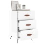 Glänzend weißer Nachttisch aus Holzwerkstoff, 40 x 40 x 66 cm von vidaXL, Nachttische - Ref: Foro24-827630, Preis: 65,49 €, R...