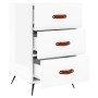 Glänzend weißer Nachttisch aus Holzwerkstoff, 40 x 40 x 66 cm von vidaXL, Nachttische - Ref: Foro24-827630, Preis: 65,49 €, R...