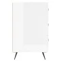 Mesita de noche madera de ingeniería blanco brillo 40x40x66 cm de vidaXL, Mesitas de noche - Ref: Foro24-827630, Precio: 64,6...