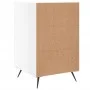 Mesita de noche madera de ingeniería blanco brillo 40x40x66 cm de vidaXL, Mesitas de noche - Ref: Foro24-827630, Precio: 64,6...