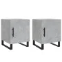Nightstands 2 pcs concrete gray engineered wood 40x40x50 cm by vidaXL, Nightstands - Ref: Foro24-827621, Price: 59,00 €, Disc...