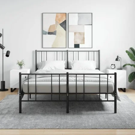 Nachttische 2 Stk. Holzwerkstoff weiß 40x40x50 cm von vidaXL, Nachttische - Ref: Foro24-827613, Preis: 60,90 €, Rabatt: %