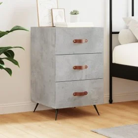 Concrete gray engineered wood bedside table 40x40x66 cm by vidaXL, Nightstands - Ref: Foro24-827632, Price: 59,22 €, Discount: %