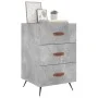 Mesita de noche madera de ingeniería gris hormigón 40x40x66 cm de vidaXL, Mesitas de noche - Ref: Foro24-827632, Precio: 59,2...