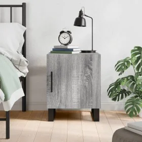 Sonoma gray engineered wood bedside table 40x40x50 cm by vidaXL, Nightstands - Ref: Foro24-827624, Price: 37,97 €, Discount: %