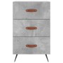 Concrete gray engineered wood bedside table 40x40x66 cm by vidaXL, Nightstands - Ref: Foro24-827632, Price: 59,94 €, Discount: %