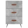 Mesita de noche madera de ingeniería gris hormigón 40x40x66 cm de vidaXL, Mesitas de noche - Ref: Foro24-827632, Precio: 59,2...