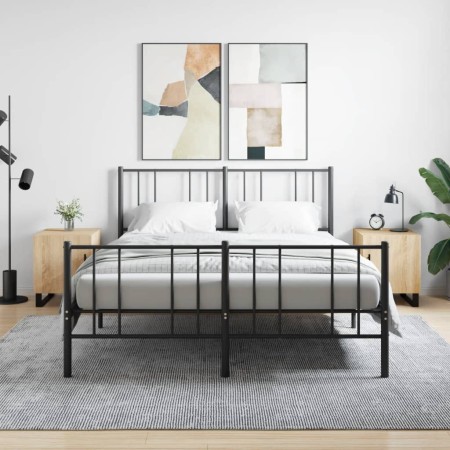 Nachttische 2 Stk. Holzwerkstoff Sonoma Eiche 40x40x50 cm von vidaXL, Nachttische - Ref: Foro24-827619, Preis: 59,46 €, Rabat...