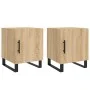 Mesitas noche 2 uds madera ingeniería roble Sonoma 40x40x50 cm de vidaXL, Mesitas de noche - Ref: Foro24-827619, Precio: 58,9...