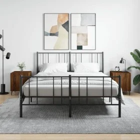 Nachttische, 2 Stück, Eichenbraun, Holzwerkstoff, 40 x 40 x 50 cm von vidaXL, Nachttische - Ref: Foro24-827611, Preis: 51,95 ...