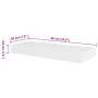 Estantes flotantes de pared 2 uds MDF blanco para libros/DVD