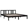 Estructura de cama de madera maciza negra 160x200 cm de vidaXL, Camas y somieres - Ref: Foro24-814898, Precio: 132,66 €, Desc...