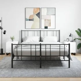 Nachttische 2 Stück glänzend weißes Holzwerkstoff 40x40x50 cm von vidaXL, Nachttische - Ref: Foro24-827617, Preis: 89,09 €, R...