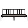 Estructura de cama de madera maciza negra 160x200 cm de vidaXL, Camas y somieres - Ref: Foro24-814898, Precio: 132,66 €, Desc...