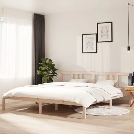 Estructura de cama madera maciza Super King 180x200 cm de vidaXL, Camas y somieres - Ref: Foro24-814899, Precio: 111,90 €, De...
