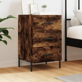 Engineered wood smoked oak bedside table 40x40x66 cm by vidaXL, Nightstands - Ref: Foro24-827673, Price: 67,84 €, Discount: %