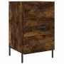 Engineered wood smoked oak bedside table 40x40x66 cm by vidaXL, Nightstands - Ref: Foro24-827673, Price: 67,84 €, Discount: %