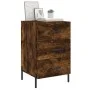 Engineered wood smoked oak bedside table 40x40x66 cm by vidaXL, Nightstands - Ref: Foro24-827673, Price: 67,84 €, Discount: %
