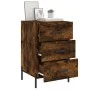 Engineered wood smoked oak bedside table 40x40x66 cm by vidaXL, Nightstands - Ref: Foro24-827673, Price: 67,84 €, Discount: %