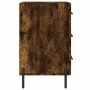 Engineered wood smoked oak bedside table 40x40x66 cm by vidaXL, Nightstands - Ref: Foro24-827673, Price: 67,84 €, Discount: %