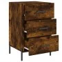Engineered wood smoked oak bedside table 40x40x66 cm by vidaXL, Nightstands - Ref: Foro24-827673, Price: 67,84 €, Discount: %