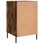 Engineered wood smoked oak bedside table 40x40x66 cm by vidaXL, Nightstands - Ref: Foro24-827673, Price: 67,84 €, Discount: %