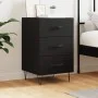 Mesita de noche madera de ingeniería negro 40x40x66 cm de vidaXL, Mesitas de noche - Ref: Foro24-827653, Precio: 63,04 €, Des...