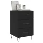 Mesita de noche madera de ingeniería negro 40x40x66 cm de vidaXL, Mesitas de noche - Ref: Foro24-827653, Precio: 63,04 €, Des...