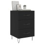 Schwarzer Nachttisch aus Holzwerkstoff, 40 x 40 x 66 cm von vidaXL, Nachttische - Ref: Foro24-827653, Preis: 65,63 €, Rabatt: %