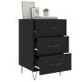 Schwarzer Nachttisch aus Holzwerkstoff, 40 x 40 x 66 cm von vidaXL, Nachttische - Ref: Foro24-827653, Preis: 65,63 €, Rabatt: %