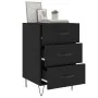 Schwarzer Nachttisch aus Holzwerkstoff, 40 x 40 x 66 cm von vidaXL, Nachttische - Ref: Foro24-827653, Preis: 63,04 €, Rabatt: %