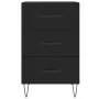 Mesita de noche madera de ingeniería negro 40x40x66 cm de vidaXL, Mesitas de noche - Ref: Foro24-827653, Precio: 63,04 €, Des...