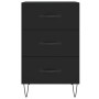 Schwarzer Nachttisch aus Holzwerkstoff, 40 x 40 x 66 cm von vidaXL, Nachttische - Ref: Foro24-827653, Preis: 65,63 €, Rabatt: %
