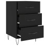 Mesita de noche madera de ingeniería negro 40x40x66 cm de vidaXL, Mesitas de noche - Ref: Foro24-827653, Precio: 67,54 €