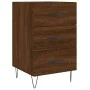 Engineered wood brown oak bedside table 40x40x66 cm by vidaXL, Nightstands - Ref: Foro24-827659, Price: 60,17 €, Discount: %