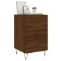 Engineered wood brown oak bedside table 40x40x66 cm by vidaXL, Nightstands - Ref: Foro24-827659, Price: 60,17 €, Discount: %